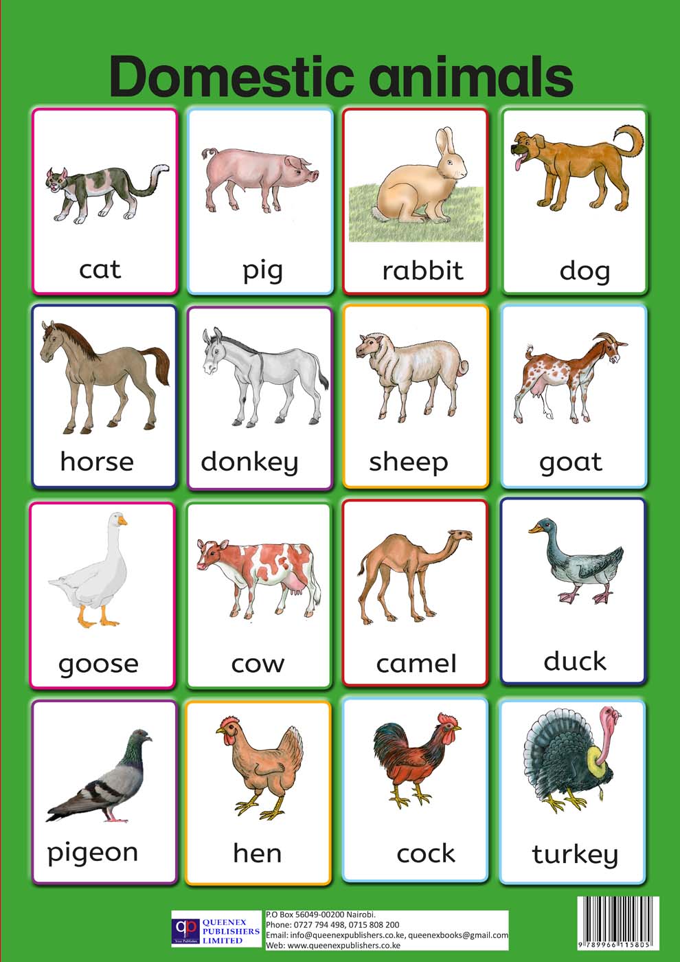 list of domestic animals